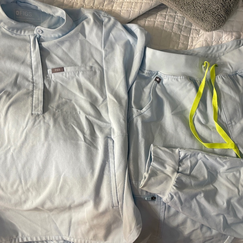 Figs top and bottom light blue, open skies Bottom S, TOP XS